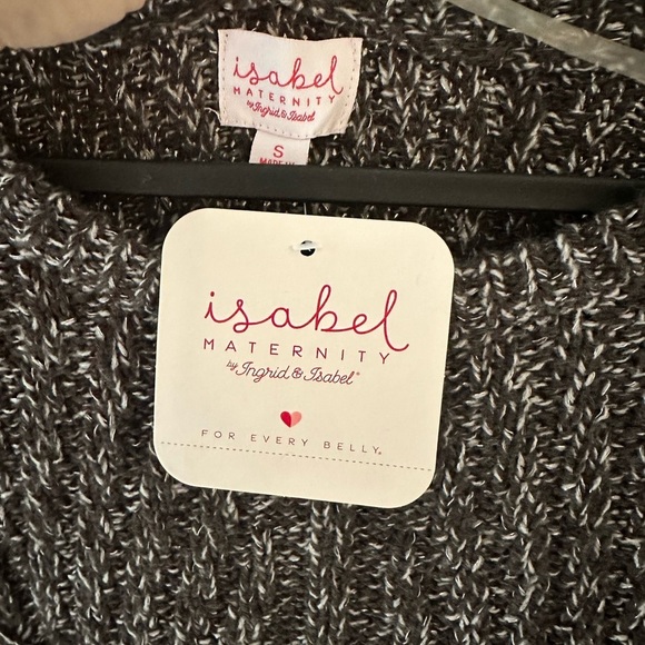 Isabel Maternity by Ingrid & Isabel Black and White Crew Neck Sweaters - Picture 7 of 8